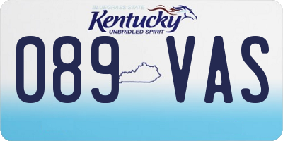 KY license plate 089VAS