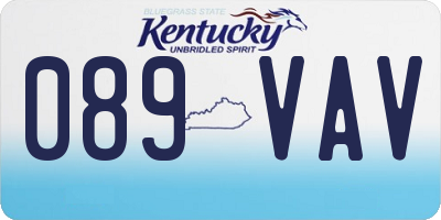 KY license plate 089VAV