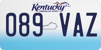 KY license plate 089VAZ