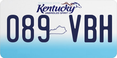 KY license plate 089VBH