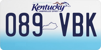 KY license plate 089VBK