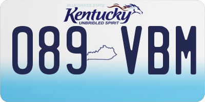KY license plate 089VBM