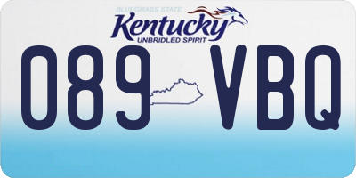 KY license plate 089VBQ