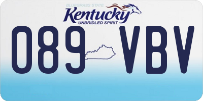 KY license plate 089VBV