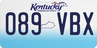 KY license plate 089VBX