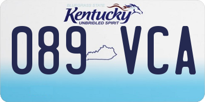 KY license plate 089VCA