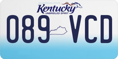 KY license plate 089VCD