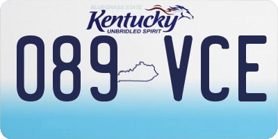 KY license plate 089VCE