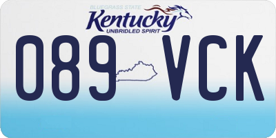 KY license plate 089VCK