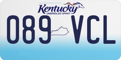 KY license plate 089VCL