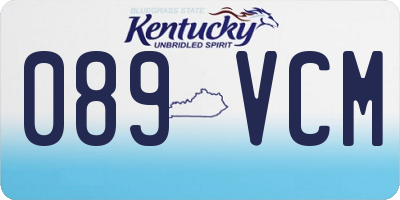 KY license plate 089VCM