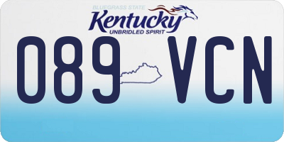 KY license plate 089VCN