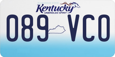 KY license plate 089VCO