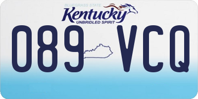 KY license plate 089VCQ