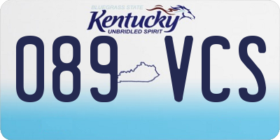 KY license plate 089VCS