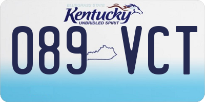 KY license plate 089VCT