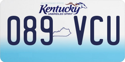 KY license plate 089VCU
