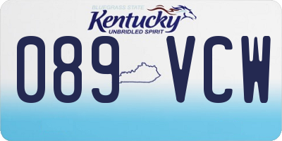 KY license plate 089VCW