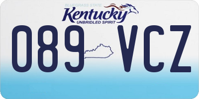 KY license plate 089VCZ