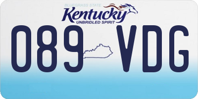 KY license plate 089VDG