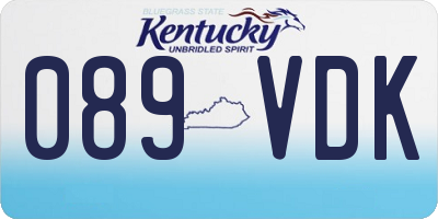 KY license plate 089VDK