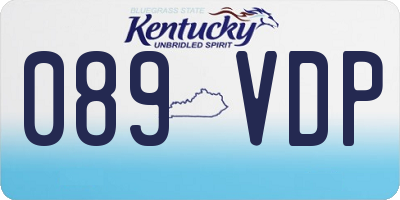 KY license plate 089VDP