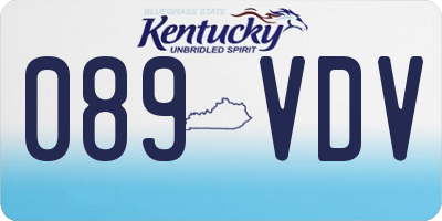 KY license plate 089VDV