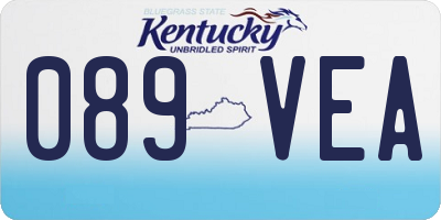 KY license plate 089VEA