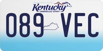 KY license plate 089VEC