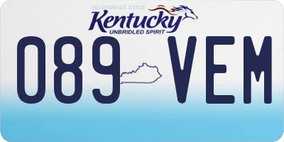 KY license plate 089VEM