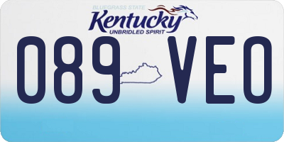 KY license plate 089VEO