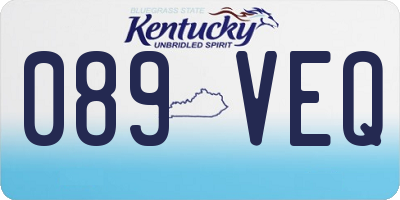 KY license plate 089VEQ