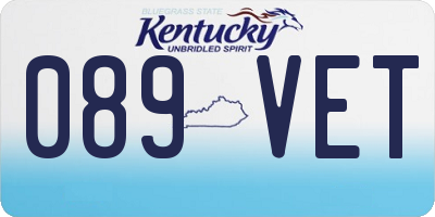 KY license plate 089VET