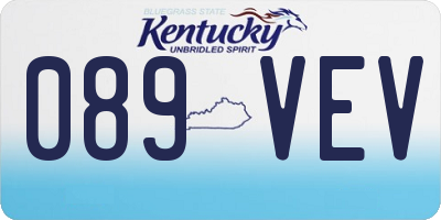 KY license plate 089VEV