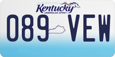 KY license plate 089VEW