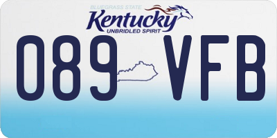 KY license plate 089VFB