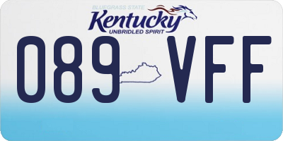 KY license plate 089VFF