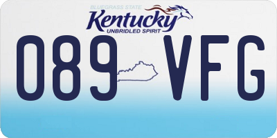 KY license plate 089VFG