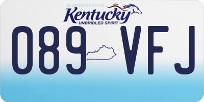 KY license plate 089VFJ