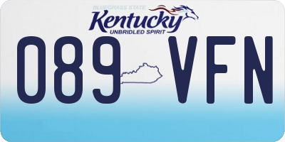 KY license plate 089VFN