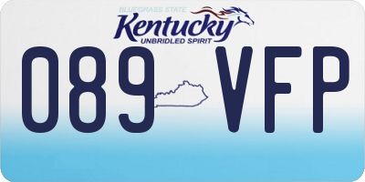 KY license plate 089VFP