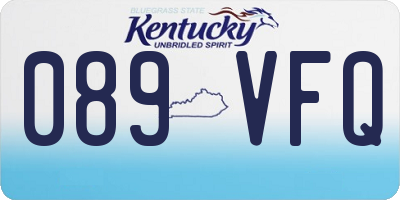 KY license plate 089VFQ