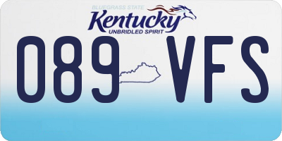 KY license plate 089VFS