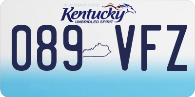 KY license plate 089VFZ