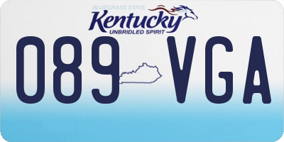 KY license plate 089VGA