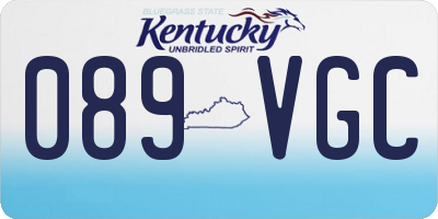 KY license plate 089VGC