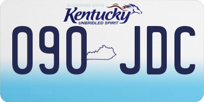 KY license plate 090JDC