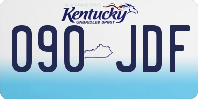 KY license plate 090JDF