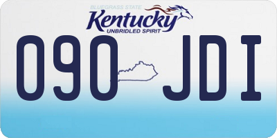 KY license plate 090JDI