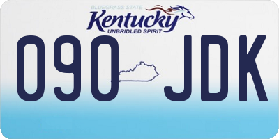 KY license plate 090JDK